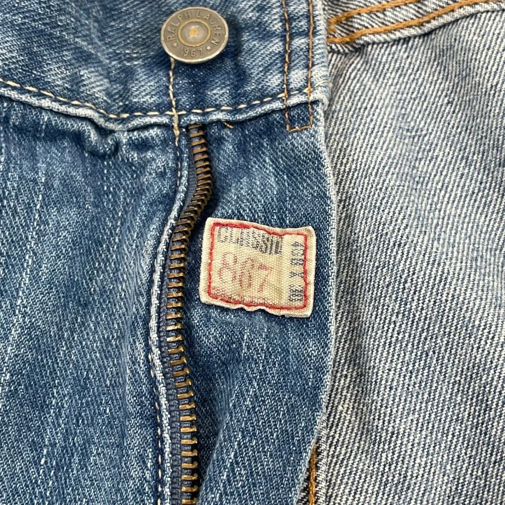 Polo Ralph Lauren Classic Fit 867 Straight Blue‎ Jeans 46B Xx30 Distressed